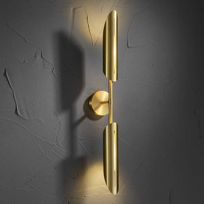 Postmodern Gold Double Shade Wall Light - Stylish Lighting Fixture for Contemporary Home Decor