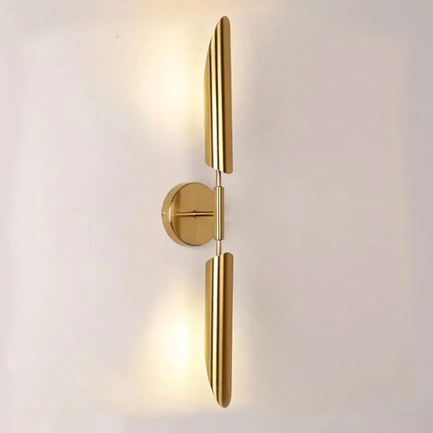 Postmodern Gold Double Shade Wall Light - Stylish Lighting Fixture for Contemporary Home Decor