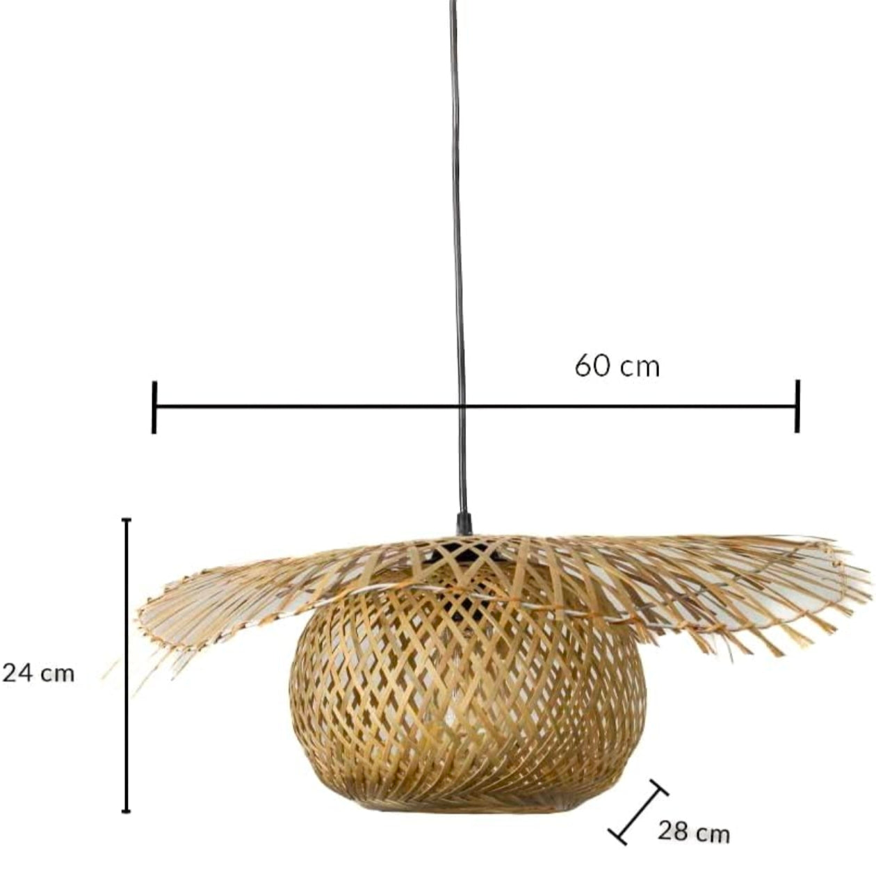 Spiderweb Globe Bamboo Hanging Lamp - Stylish Pendant Light for Unique Home Decor