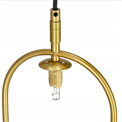 Gold Pendant Lamp with White Shade - Stylish Corded Lighting Fixture for Modern Home Decor