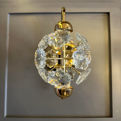 Modern Crystal Wall Light - Elegant LED Wall Sconce for Bedroom, Living Room, and Hallway Decor