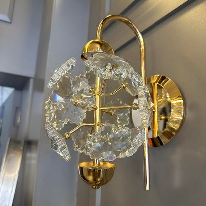 Modern Crystal Wall Light - Elegant LED Wall Sconce for Bedroom, Living Room, and Hallway Decor