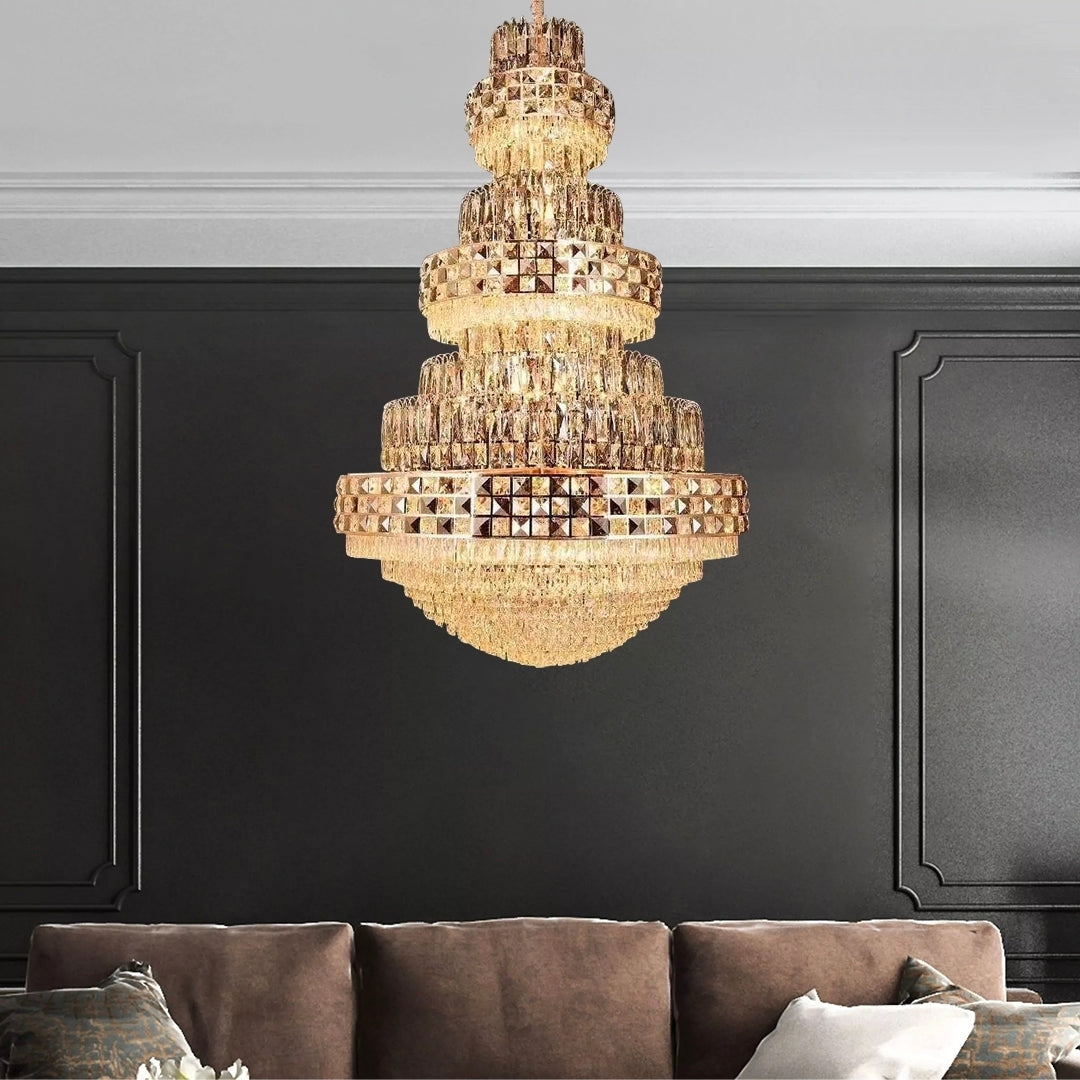 Opulent Crystal Manor Chandelier – Grand Lighting for Luxury Homes, Hotels & Exclusive Spaces