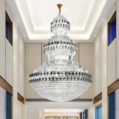 Modern Luxury Glass Villa Ceiling Lamp – Elegant Staircase & Interior Lighting for Hotel Decor