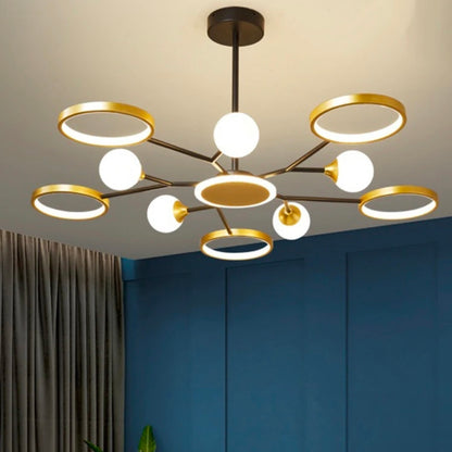 Nordic Magic Bean Chandelier - Modern Simple LED Main Light for Living Room in Luxury Style with Creative Personality