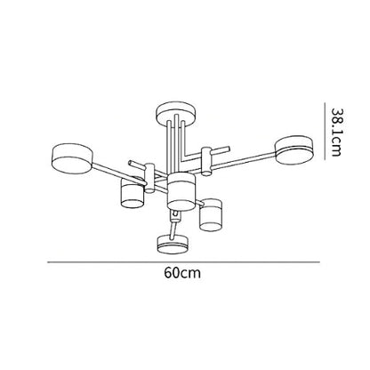 Multi-Head Round Chandelier - Elegant Ceiling Light Fixture for Modern Home Décor