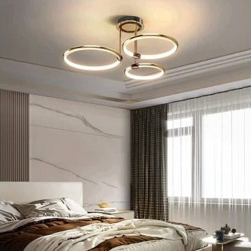 70W Gold Pendant LED Light - 3000K Warm White, D75xH32 cm for Elegant Ceiling Illumination