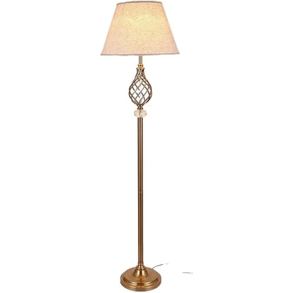 Modern American Desk Lamp - Industrial Iron Art Table Light with Crystal Accent for Bedroom, Hotel, and Study