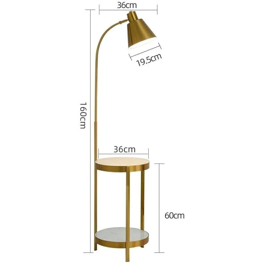 Vertical Floor Lamp with Shelf - Stylish Coffee Table Light for Living Room, Sofa, and Bedroom Décor