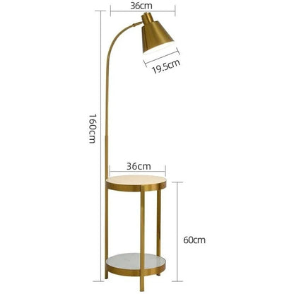 Vertical Floor Lamp with Shelf - Stylish Coffee Table Light for Living Room, Sofa, and Bedroom Décor