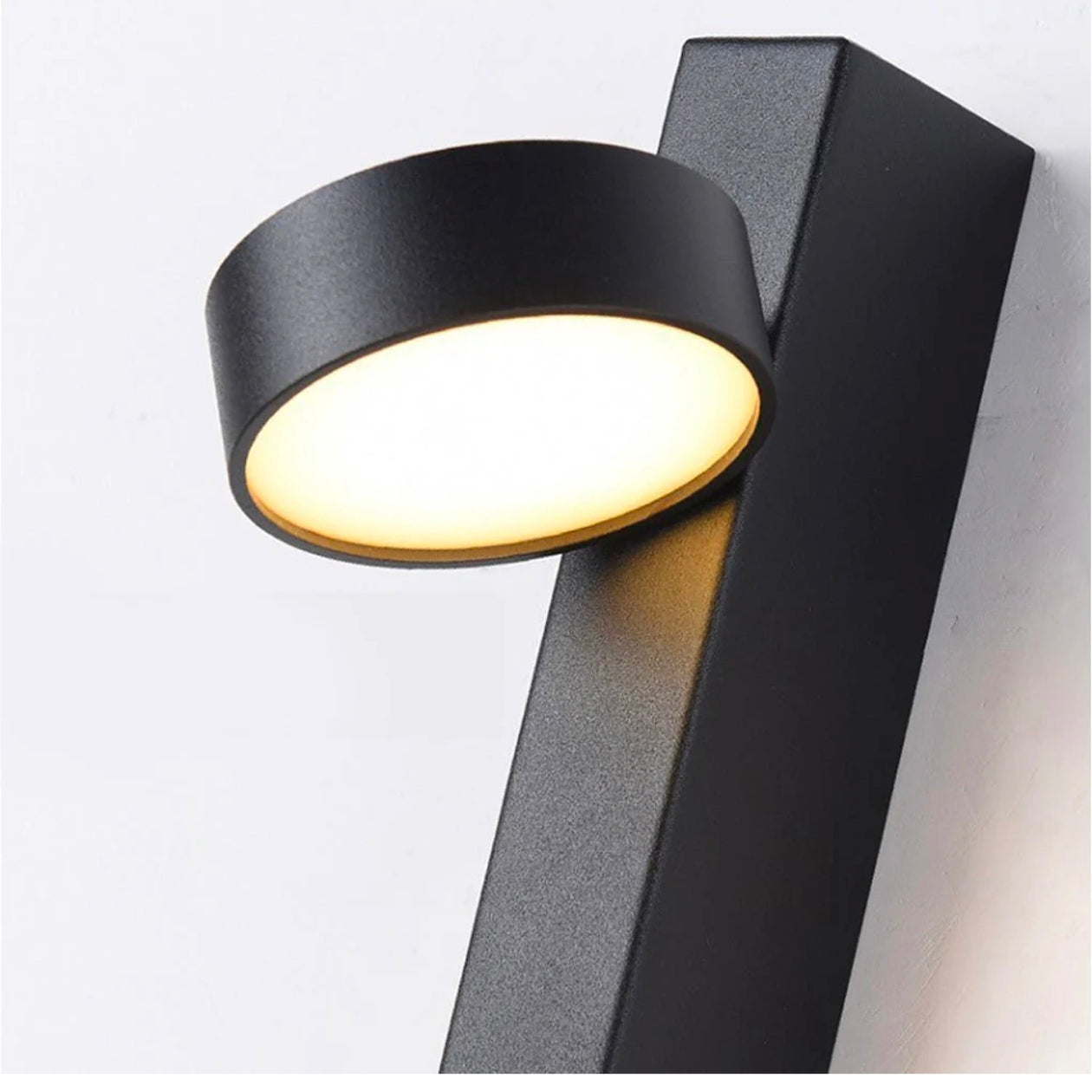 Nordic Adjustable Modern Acrylic Wall Light - Black LED Bedside Sconce in Aluminium Metal