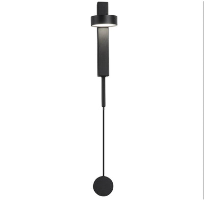 Nordic Adjustable Modern Acrylic Wall Light - Black LED Bedside Sconce in Aluminium Metal