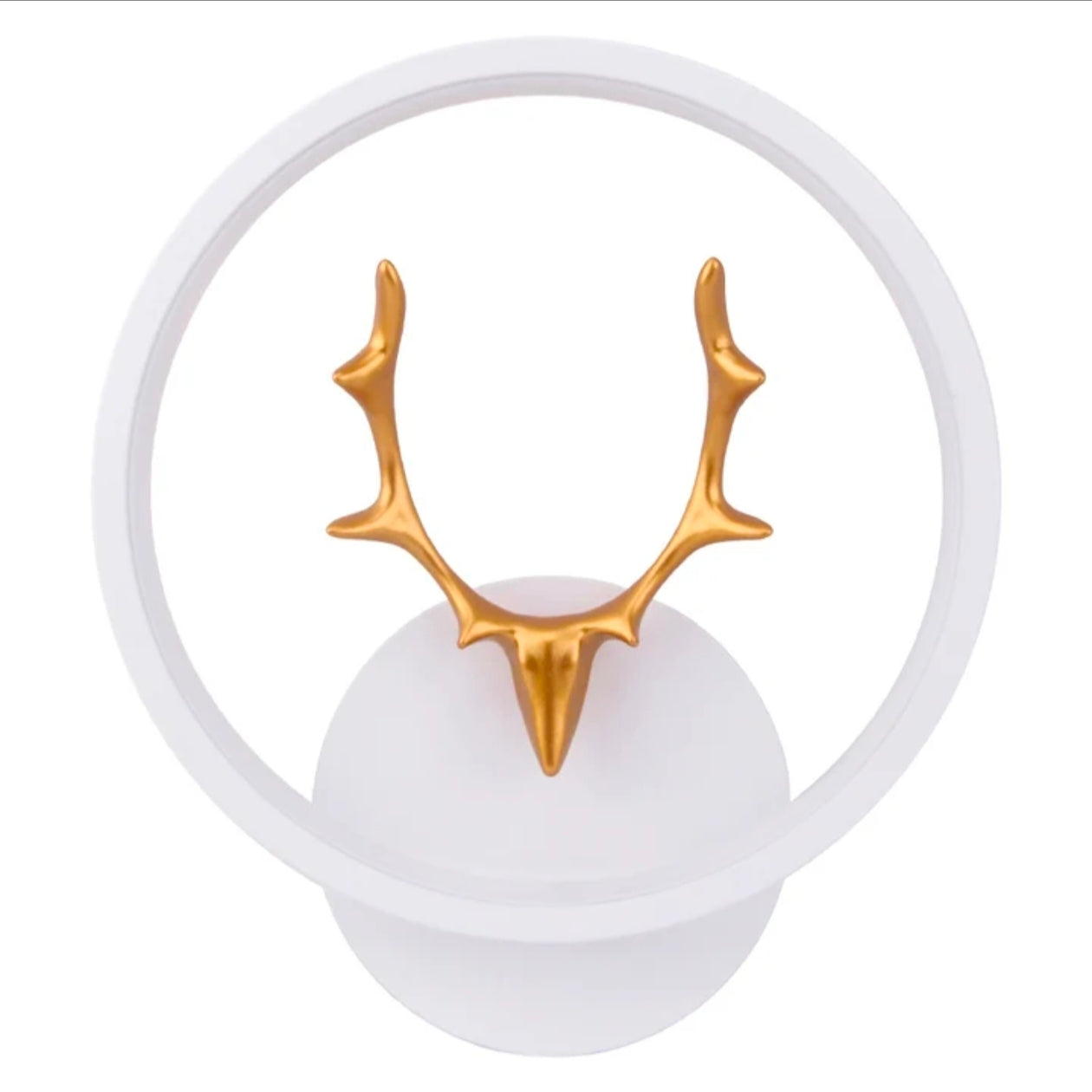 Deer Horn Wall Light - Round Shape Fixture with 3 Color Variants for Unique Home Lighting