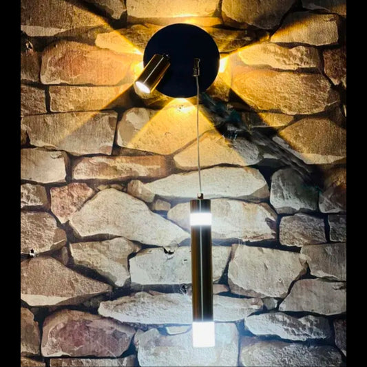 Multi Rays 2-in-1 Color Changing LED Wall Lamp - Black and Gold Stylish Lighting Fixture