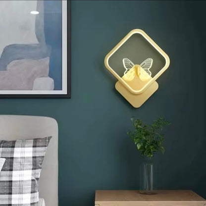 Gold LED Bedside Sconce - Stylish Wall Light for Bedroom and Aisle Decor