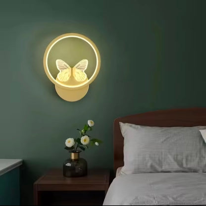 Gold LED Bedside Sconce - Stylish Wall Light for Bedroom and Aisle Decor