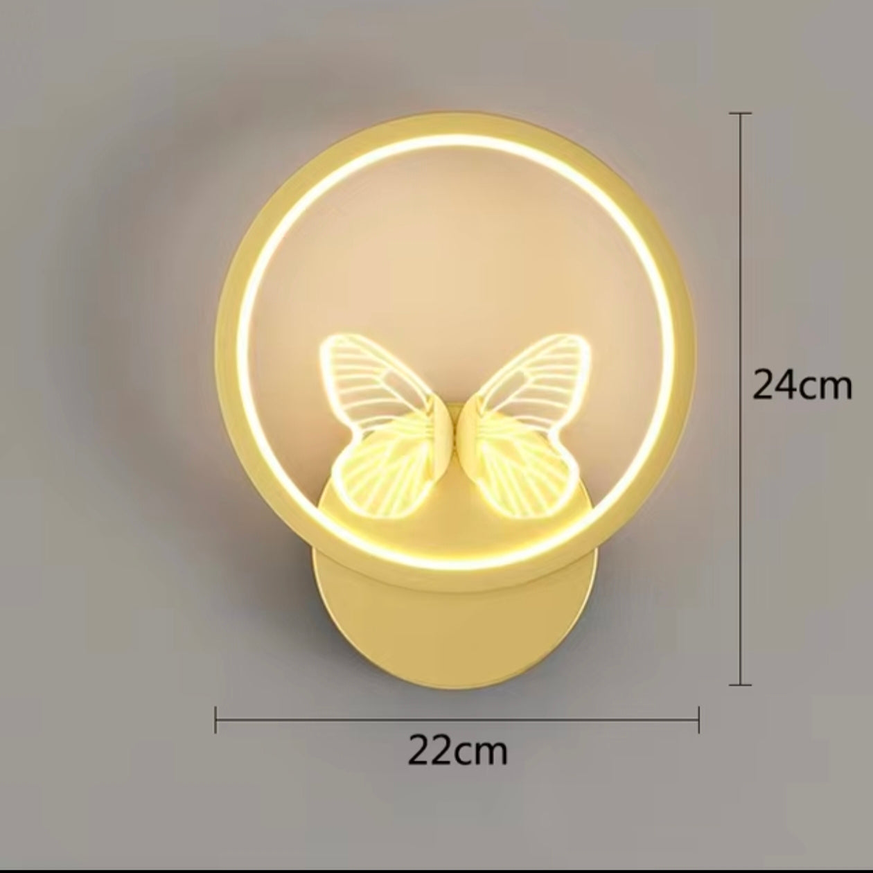 Gold LED Bedside Sconce - Stylish Wall Light for Bedroom and Aisle Decor