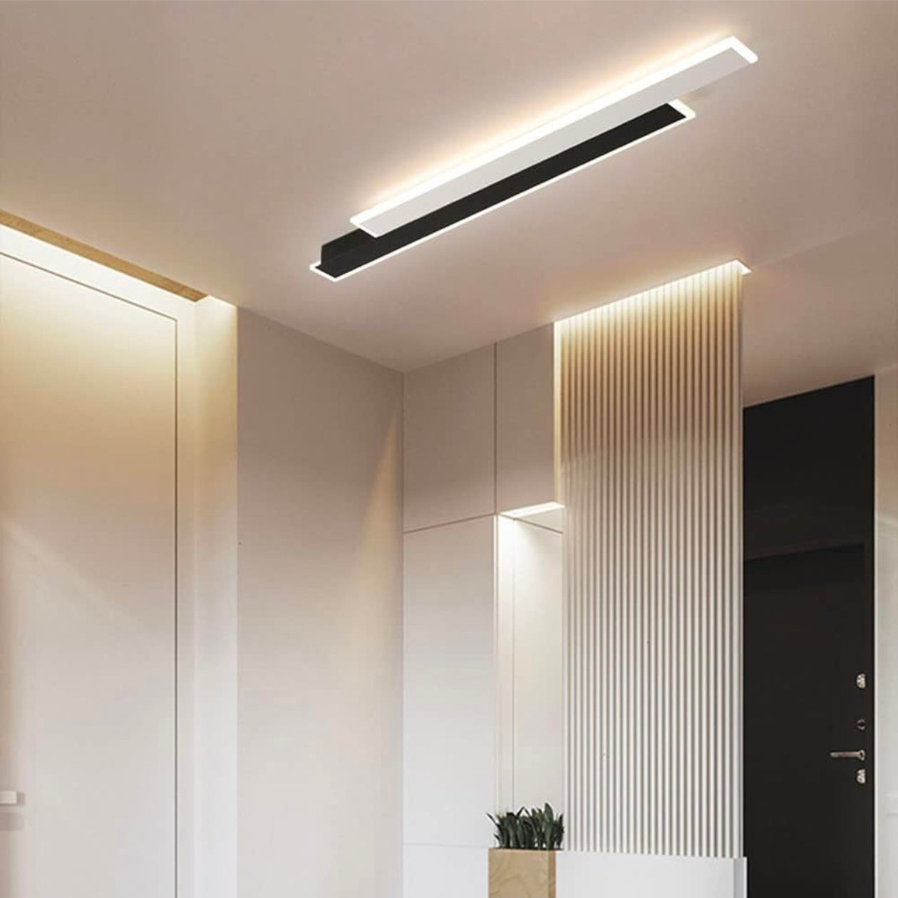 Linear Wall Sconce - Modern Strip Light for Bedroom, Living Room, and Hallway - Height 60cm