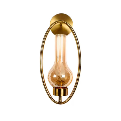 Gold Tone Contemporary Abstract Shaped Wall Lamp - Modern Decorative Lighting Fixture for Stylish Interiors