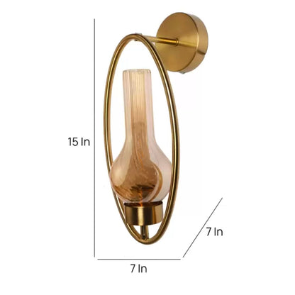 Gold Tone Contemporary Abstract Shaped Wall Lamp - Modern Decorative Lighting Fixture for Stylish Interiors