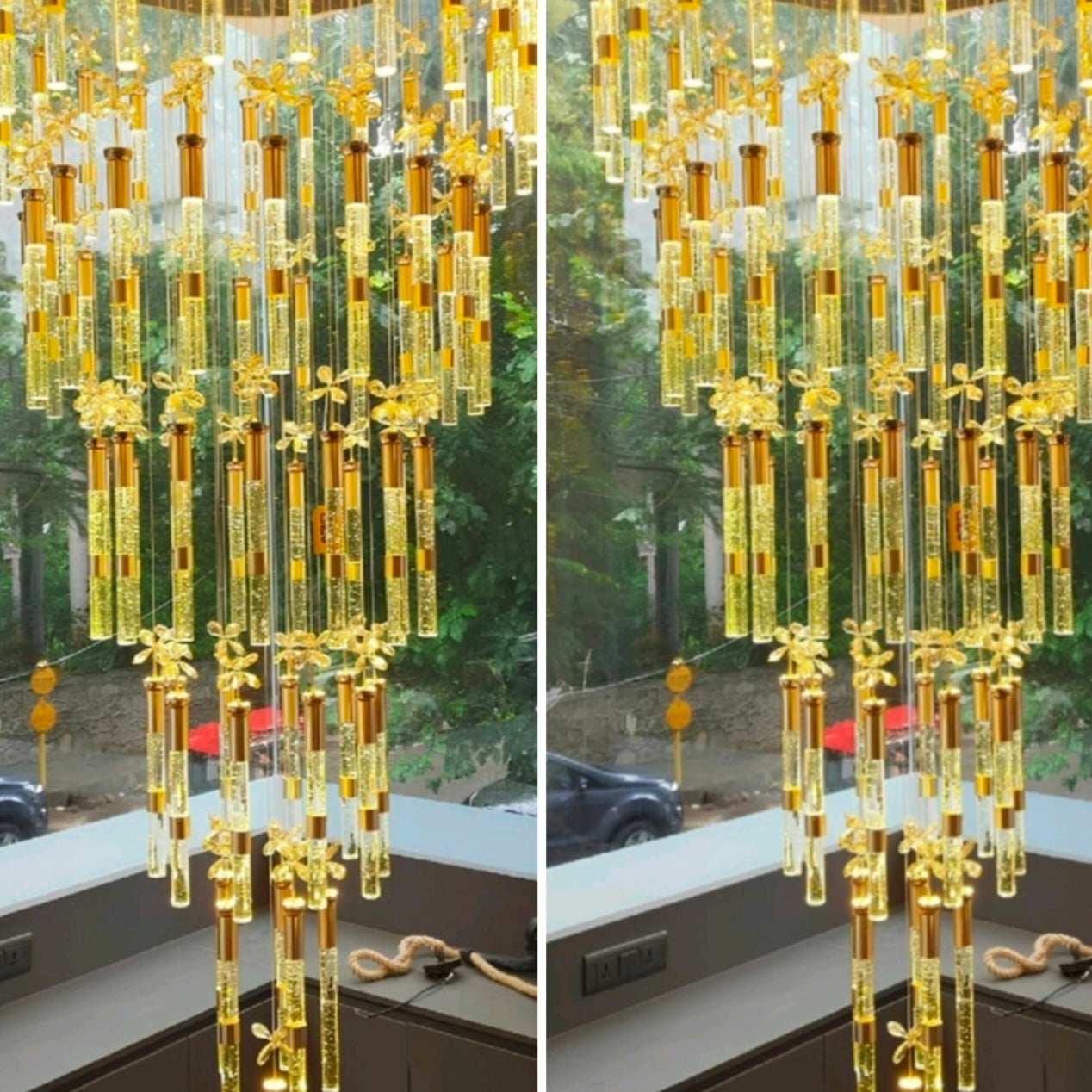 Crystal Gel Pendants - Luminous Luxury Duplex Staircase Chandeliers for Stunning Hanging Lighting