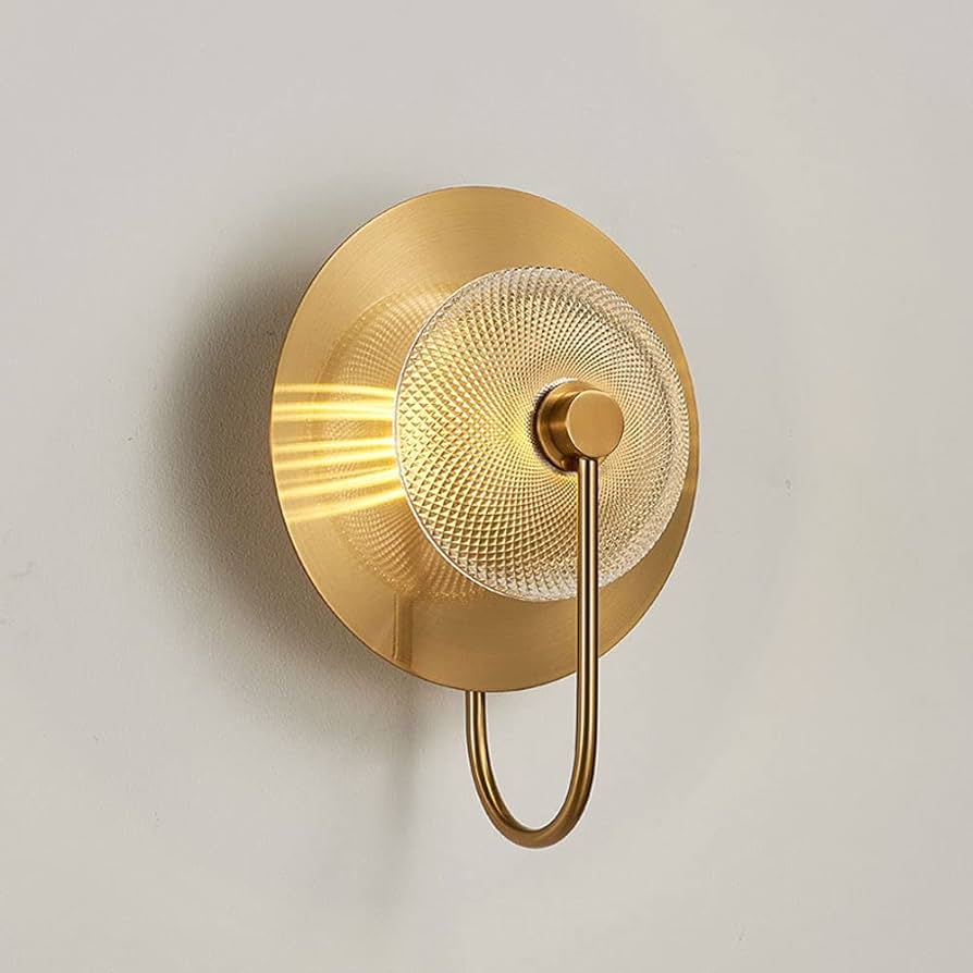 Creative Modern Minimalist Gold Drum Shape LED Wall Lamp - Warm White Lighting for Contemporary Home Decor