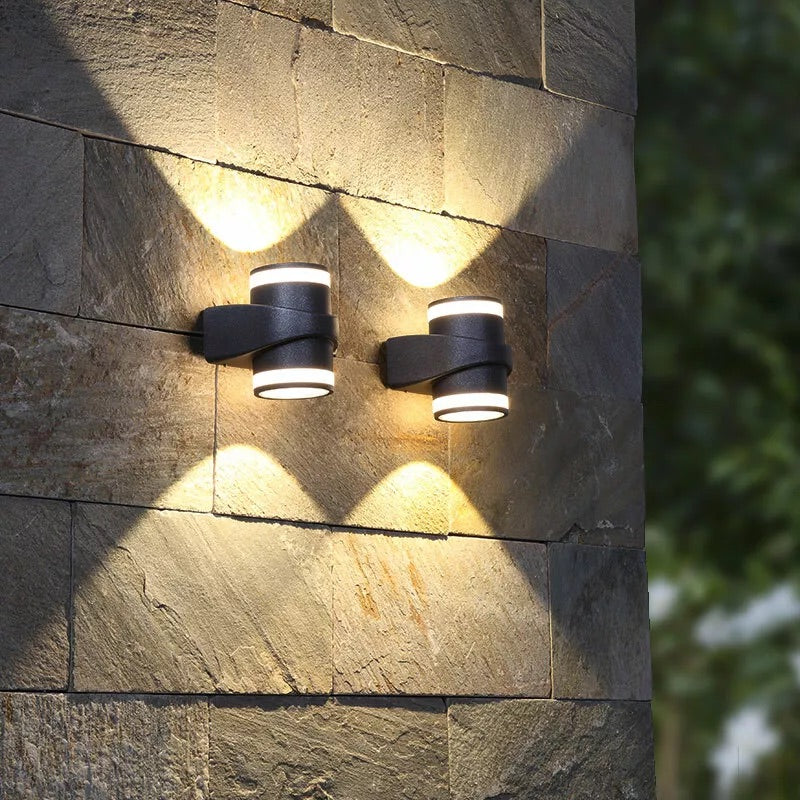 LED 10W Up-Down Outdoor Wall Sconce Light Fixture - 3000K Waterproof Acrylic Lighting - Warm White (Pack of 1)