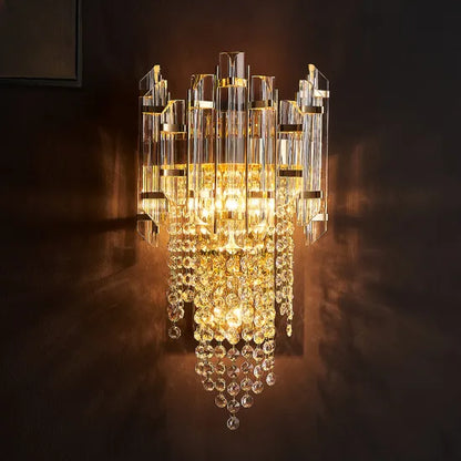 Modern Luxury Minimalistic Crystal Wall Light - Elegant Fixture for Contemporary Home Decor