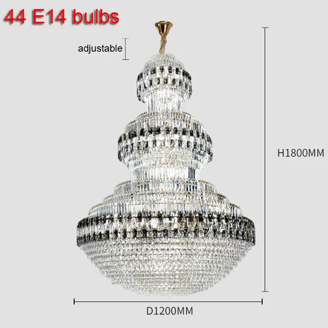 Modern Luxury Glass Villa Ceiling Lamp – Elegant Staircase & Interior Lighting for Hotel Decor