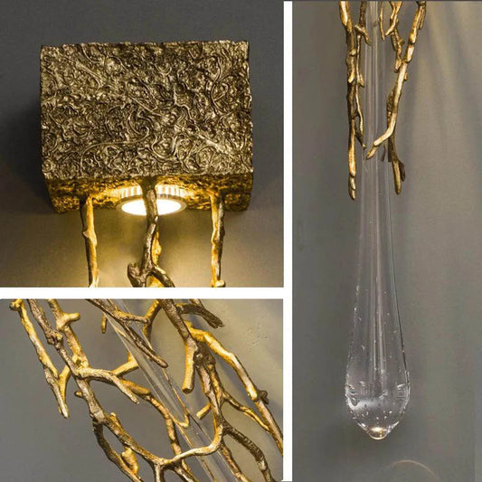 Glacial Flow Sophisticated Wall Light - Modern Frosted Glass Sconce for Luxury Interior Decor