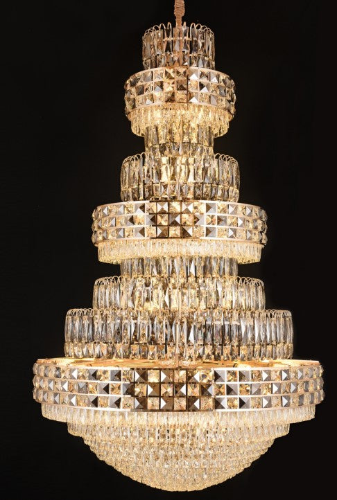 Opulent Crystal Manor Chandelier – Grand Lighting for Luxury Homes, Hotels & Exclusive Spaces