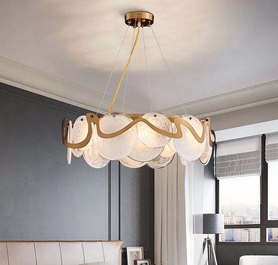 Post-Modern Crystal Chandelier - Round & Oval Ceiling Light for Living Room, Bedroom & Dining Room