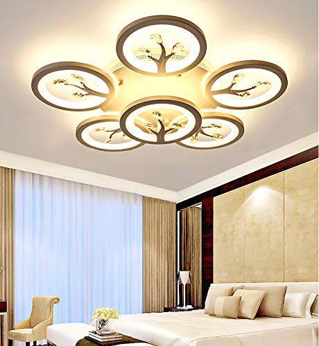 Brown Body Ring Design for Dining Room Elegance - 6 Light Round Crystal LED Chandelier