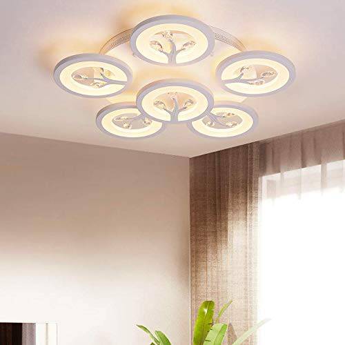 Brown Body Ring Design for Dining Room Elegance - 6 Light Round Crystal LED Chandelier