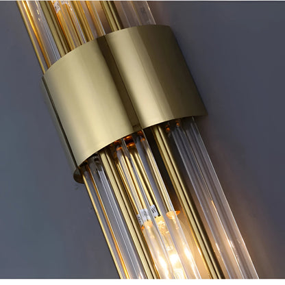 Modern Vertical Gold LED Wall Sconce - Luxury Indoor Lighting Fixture