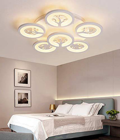 Brown Body Ring Design for Dining Room Elegance - 6 Light Round Crystal LED Chandelier