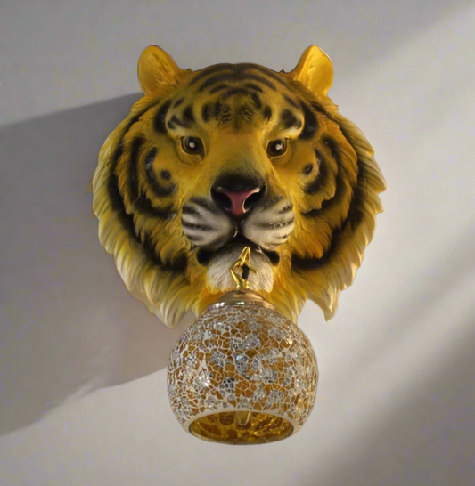 Tiger Design Wall Sconce - Unique Decorative Lamp for Living Room & Bedroom