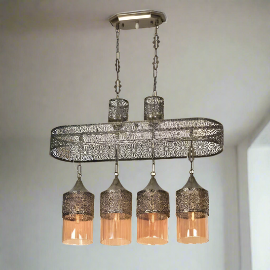 Modern Rectangle Antique Design Hanging Chandelier - Elegant Lighting for Stylish Spaces