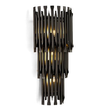 Black Grandiose Wall Sconce - Modern Luminary for Elegant Home Ambiance