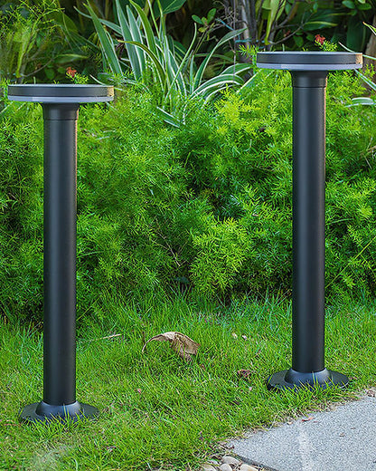 Sleek Circular Bollard Light - Modern Outdoor Lighting Fixture for Pathways and Garden Decor