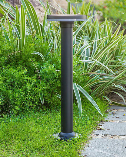 Sleek Circular Bollard Light - Modern Outdoor Lighting Fixture for Pathways and Garden Decor