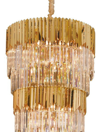 Elegant Modern Minimalist K9 Crystal Chandelier for Living Room & Staircase - 600*1800MM Duplex Lighting