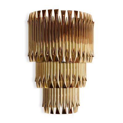 Golden Grandiose Luminary Wall Sconces - Elegant Lighting for Luxurious Interiors