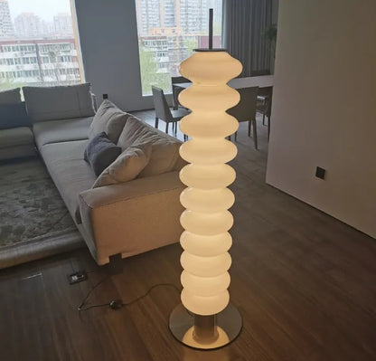 Aesthetic Caterpillar Glass Floor Lamp - Unique Modern Lighting for Stylish Home Decor