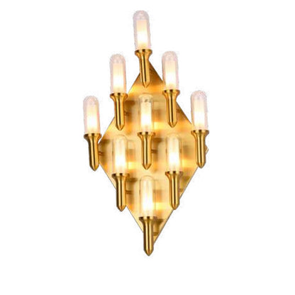 Creative Candle-Shaped Wall Lamp – Gold Luxury LED Hanging Lights for Bedside & Living Room